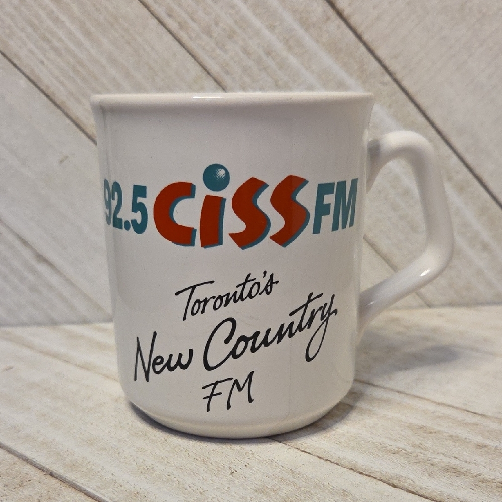 Vintage 92.5 Ciss FM Toronto's At Work FM Mug Made In England